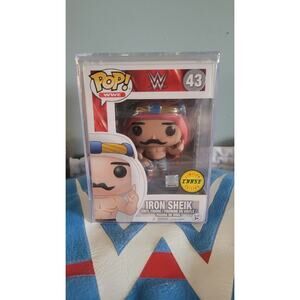 Funko Pop WWE Iron Sheik #43 CHASE Vinyl Figure + Hard Stack Protector